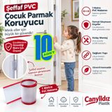 CAN YILDIZ PLASTİK Çocuk Bebek Parmak Koruyucu Kapı Menteşe Parmak Koruyucu 10 Adet Cyp-PrmkKryc10