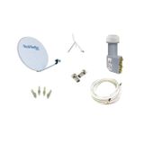 Canak Anten Setı (Canak+Dortlu Lnb+25 Mt Kablo+4 Adet Konnektor)