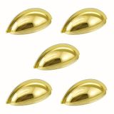Çanak Kulp 5 Adet 64 Mm Gold Altın Metal Mobilya Çekmece Dolap Kapak Kulpu Modern Mutfak Kulpları