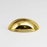 Çanak Kulp 64 Mm Gold Altın Renk Metal Mobilya Çekmece Dolap Kapak Kulpu Modern Mutfak Kulpları