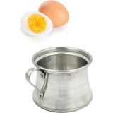 Çanak Sepeti Alüminyum Yumurta Haşlama Pişirme Kabı 6-7 Yumurta 12x9 cm Gri Renkli