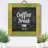 Çanakcı Ahşap Ev Dekorasyon Ahşap Yazı Tahtası Kara Tahta Duvar Süsü Duvar Dekoru 30 x 30 cm - Yeşil