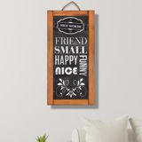 Çanakcı Ahşap Ev Dekorasyon Ahşap Yazı Tahtası Kara Tahta Duvar Süsü Duvar Dekoru 60 x 30 cm - Kahverengi - Dikey