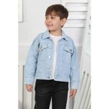 Canan Çakmak Erkek Çocuk Kot Ceket - 9 - 10 Yaş - Comfort Fit - Açık Mavi