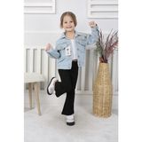 Canan Çakmak Kız Çocuk Moonch Desenli Kot Ceket - 5 - 6 Yaş - Mavi
