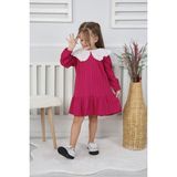 Canan Çakmak Kız Çocuk Yakası Dantel Detaylı Elbise - 2 - 3 Yaş - Pembe
