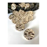 Canan Design (30 MM EMA-1) METALİZE KAPLAMALI AÇIK ALTIN ( GOLD ) ABİYE,MONT,KABAN VE BENZERİ ÜRÜNLER (5 ADET)