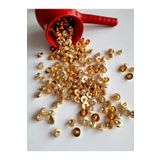 canan dizayn 11,5 Mm Taşlı,ayaklı Gold Metalize Düğme 20'li Paket.