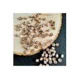 canan dizayn Papatya Taşlı Metalize Düğme 12mm( 15 Adet)