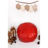 Canarı Hobi El Yapımı Deri Orijinal Bohem Ottoman Puf Minder 60Cm