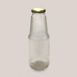 Canarino 1 Litre Şeffaf Sürahi Süt, Ayran, Su, Limonata, Meşrubat Şişesi Metal Kapaklı Cam Şişe 1000 ml - Option-1