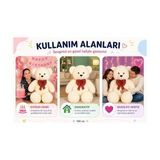 Canarino 100 cm Dev Pelüş,papyonlu Ayı,peluş,yumuşak ve Sevimli Büyük Boy Oyuncak,sarılmalık,papyonlu Ayıcık,sevgiliye Hediye Ayıcık,dev Ayı,büyük Boy (Krem) - Ahşap