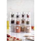 Canarino 12'li Barok Yuvarlak 3 Boy Kavanoz Seti & Saklama Kabı & Erzak Kabı (4*1000 Ml, 4*500 ML,4*250 Ml)