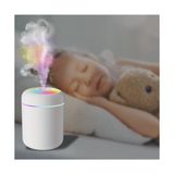 Canarino 300 ml Ultrasonik Hava Nemlendirici ve Aroma Difüzörü – Işıklı Buhar Makinesi, Sessiz, LED Renkli Aydınlatma, Oda, Araç ve Ofis Kullanımı Için - 1BW-Beyaz