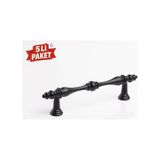 Canarino 335/096/16 5'li Mat Siyah Dolap & Çekmece Kulpu 96 mm – Metal Mobilya Kulpu (5’li Paket) - 1BW-Beyaz - Ahşap