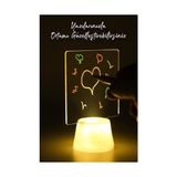 Canarino 3lü LED Mum Yaz-Sil Işıklı 3 Kalemli Neon Yazı Tahtası Yazılıp Silinebilir Not Tahtası Akrilik - 0,5 W - Altın