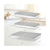 Canarino 3'lü Set (1 Adet 2,25 2 Adet 1 Lt.) Nora Organizer Buzdolabı Buzluk Düzenleyici Saklama Kabı-Mürdüm - 0 Siyah - Option-1