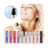 Canarino 5ml Metal Taşınabilir Parfüm Şişesi, Doldurulabilir Seyahat Parfüm Atomizeri, Alüminyum Gövdeli Kolonya Dispenseri, Sızdırmaz Mini Cep Boyu Sprey Şişesi, Uçak Kabin Uyumlu (Siyah) - Option-1 - 00
