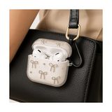 Canarino Airpods 4. Nesil ile Uyumlu Glitter Silikon Kılıf Şeffaf Simli Koruyucu Fiyonk Deseniyle Askı Aparatı Dahil Çanta Kolu ve Kemer Tokasına Takılabilir Şık Tasarım Airpods 4 Için Kulaklık Kılıfı - Option-1 - Altın