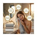 Canarino Anilsan 6'li Jelena El Havlusu Seti 50X90 cm - Yuzde 100 Pamuk Puskullu Havlu, Yumusak ve Emici, Otel Spa Banyo Mutfak Icin, Oeko-Tex Sertifikali, Turkiye Uretimi - 001-Beyaz - Option-1