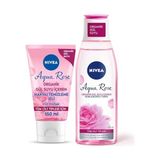 Canarino Aqua Rose Organik Gül Suyu Içerikli Yüz Temizleme Jeli 150ML ve Nemlendirici Tonik 200ML, Makyaj Temizleyici, Yüz Bakım - Option-1