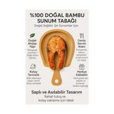 Canarino Bambu Sunum Tabağı – Saplı Ergonomik Tasarım, Doğal Ahşap, Çevre Dostu, Kahvaltı, Peynir, Meze ve Tatlı Sunumu Için Şık ve Dayanıklı - Kestane Akaju - Option-1