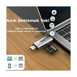 Canarino Bix Adp-11 Mikro Sd Kart Okuyucu Type-C & USB 3.2 Gen1, Hafıza Kartı Okuyucu Micro Sd Için Otg, Sdhc, Sdxc, Mmc Kart Adaptörü, Ipad, Macbook, Bilgisayar, Telefon ve Tablet ile Uyumlu - Option-1