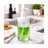 Canarino Cam Sıvı Sabunluk & Deterjanlık Kilitli Pompalı Sıvı Sabun Haznesi Banyo Sabunluğu Mutfak Deterjanlığı Deterjan Kutusu 320 ml (1) - 0,25 gr
