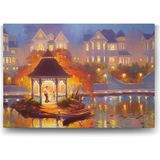 Canarino Çardak Altında Işıklı Gece Tablosu - 45X30CM - 1 TB - 1 GB