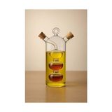 Canarino Çift Hazneli Cam Premium Yağdanlık & Sirkelik -360ML Zarif ve Şık Tasarım - Option-1