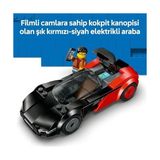 Canarino City Elektrikli Süper Araba 60486 – 5 Yaş ve Üzeri Erkek ve Kız Çocuklar Için Sürücü Minifigürü Içeren Yaratıcı Oyuncak Yarış Arabası Yapım Seti, Çocuklar Için Hediye Fikri (109 Parça) - 0 - Siyah