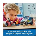 Canarino City Mahkum Nakliye Aracı 60479-6 Yaş ve Üzeri Çocuklar Için Memuru ve 2 Haydut Minifigürü Içeren Yaratıcı Oyuncak Yapım Seti (198 Parça) - 0 - Siyah