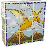 Canarino Dinozorlar 3D Manyetik Puzzle Seri 1 - (9 Mıknatıslı Küp 6 Dinazor Yapboz) - 001-Renkli - 100 x 100 cm