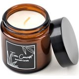 Canarino Doğal Soya Mumu - 120G Vanilya Kokulu Özel Tasarım Kavanoz Mum, Kapaklı Dekoratif Cam Bardak - Vegan ve Parafinsiz Kokulu Mum - Option-1