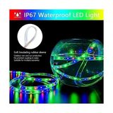 Canarino Forlfe 10 Metre Güneş Enerjili LED Şerit Işık, 20W 320 Lümen, IP65 Su Geçirmez, 8 Modlu Uzaktan Kumandalı, Otomatik Sensörlü Solar LED Aydınlatma, Bahçe Balkon Teras Dış Mekan Lambası (Rgb Çok Renkli) - 1 m - 00 Beyaz