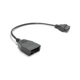 Canarino Gm 12 Pin Obd2 Uzatma Kablosu Obd-Obd2 16 Pin Konnektör Adaptörü Arıza Tespit Cihazı Ara Kablo - 000-Siyah