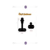 Canarino Kawin 8 cm Metal Kapı Kolu Stoperi Tamponu Durdurucusu Tutucu Tutacağı Metal Kapı Stopu Silikonlu Siyah ve Krom (4, Siyah) - Option-1