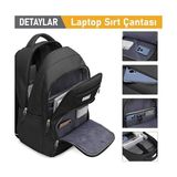 Canarino Laptop Sırt Çantası, Multi Cepli Iş Seyahat Çantası, Dizüstü Bilgisayar Sırt Çantası, Suya Dayanıklı, Kolej Bilgisayar Çantası, Kadınlar ve Erkekler Için Çok Bölmeli Organizer Çanta - 0 - 3 Yaş - 0 - Siyah