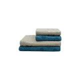 Canarino Lunox Home Çift Renk Banyo Havlusu, 4'lü Paket 2 Parça (70X140),2 Parça (50X80) Yumuşak ve Emici, Kaliteli Günlük Kullanıma UYGUN%100 Pamuk Havlu(Indigo-Nohut) - 001-Beyaz - Option-1