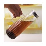 Canarino Metal Kapaklı Borosilikat Cam Yağdanlık ve Sürahi | 1000ML (11X26CM) Çok Amaçlı Içecek ve Sıvı Gıda Saklama - Option-1