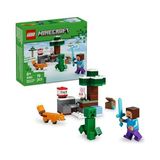 Canarino Minecraft Steve’in Tayga Macerası 21583-6 Yaş ve Üzeri Kız ve Erkek Çocuklar Için Steve Minifigürü ile Creeper ve Tilki Figürleri Içeren Yaratıcı Oyuncak Yapım Seti, Hediye Fikri (79 Parça) - 0 - Siyah