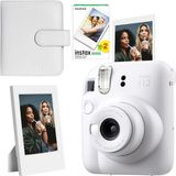 Canarino Mini 12 Beyaz Fotoğraf Makinesi-20'li Film-Çerçeve ve Kare Albüm Seti - Açık Bej