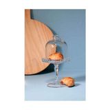 Canarino Mini Patisserie Ayaklı Cam Kapaklı Servis Tabağı - Option-1 - 51R-Turuncu