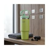 Canarino Paslanmaz Çelik Termos Matara - 900 ml (1 Litre) Kapasiteli, Pipetli ve Emzikli Çelik Suluk (4 Renk Seçeneği) (Yeşil) - 230 ml