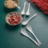 Canarino Porselen Kaşık 1 Adet – Baharat Kaşığı, Çay Kaşığı, Kahve Kaşığı, Fincan Kaşığı – Beyaz Seramik Mini Kaşık, Asılabilir, Bulaşık Makinesinde Yıkanabilir - 2'si 1 Arada - 0,1 kg