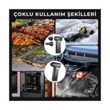 Canarino Profesyonel Turbo Jet Fan 130.000 Rpm - LED Ekranlı Mini Turbo Fan Taşınabilir Basınçlı Hava Cihazı - Araç, Klavye, Mangal ve Kamp Için Çok Amaçlı Üfleyici - 100 cm