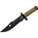 Canarino Salgur S 4759 Türk Tipi Komando Bıçağı 28,5cm - Testere Detaylı Bıçak, Ipli, Kılıflı