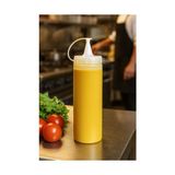 Canarino Şeffaf Yağdanlık 700 ml Sızdırmaz Kapaklı Sosluk Sirkelik Sıvı Yağ ve Sos Şişesi Pratik Kullanımlı Mutfak Sunum Kabı Geniş Ağızlı Dökme Şişe - Option-1