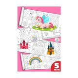 Canarino Sina Ticaret Kuşe Kağıdı Boyama Kağıdı Rulosu, 45 cm x 5 Metre, Tek Boynuzlu At Temalı, Çocuklar Için - -- - Option-1