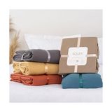 Canarino Soley | Antilo | Tek Kişilik Premium Yatak Örtüsü Seti Mavi - 10 x 10 cm